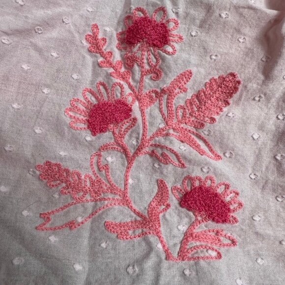 Lulurain Swiss Dot Floral Dress Pink - Picture 4 of 9